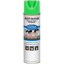 Rust-Oleum 383007 Livestock Marking Spray Paint, 17 oz, Fluorescent Green