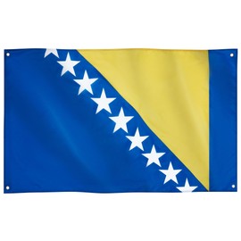 Runesol Bosnia and Herzegovina Flag, 91 x 152 cm (3 x 5 ft), 4 Eyelets, Orthodox New Year, Country Flag Bosna i Hercegovina, Premium Flags for Indoor and Outdoor Use, Vibrant Colours