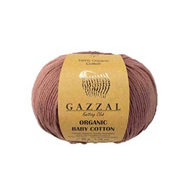 Gazzal 50g Organic Baby Cotton Soft Baby Wool Knitting 100% Cotton Organic 115m/50g Wool Turkish Wool 433
