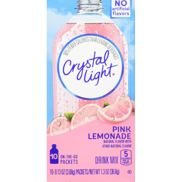 Crystal Light On The Go Pink Lemonade, 10-Packet Box (Pack of 4)