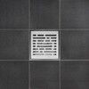 SereneDrains 304 Stainless Steel 4 Inch Brushed Nickel Square Shower