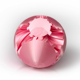 Gear Ball 2.0 - 3D Printed Gear Ball Fidget Toy Sphere (Pink)