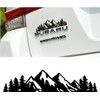 Mountain Forest Car Decal Sticker, 7 Inch Black Badge Decals,