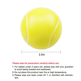 Gobesty Soft Foam Tennis Balls, 9 Pcs Foam Balls High Bounce Soft Balls Indoor Outdoor Sports Sponge Tennis Balls for Kids Boys & Girls And Adults (Yellow)