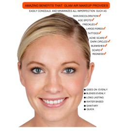 Glam Air Airbrush Makeup Foundation Water Based Matte M3 Natural Nude (Ideal for Normal to Oily Skin) 0.25oz