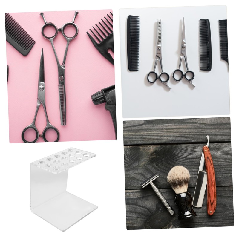 Baluue Beauty Scissor Holder Clear Acrylic Storage Case for Hair