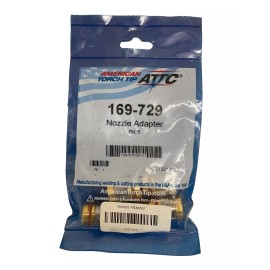 ATTC 5-Pack AMERICAN TORCH TIP 169-729 NOZZLE ADAPTER for MILLER HOBART M25 M40