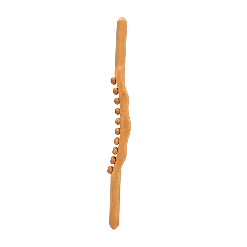 Body Gua Sha Stick Muscle Relaxing 20 Beads Wooden Scraping