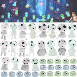 Liekadijiae Pack of 40 Tree Elves Doll, Forest Spirits Garden Decoration, Luminous Tree Elves, Tree Elves, Mini Garden Decoration Made of Resin, Mini Garden Decoration Princess Doll Micro Landscape