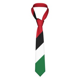 DABOYOZHZH Palestine Flag Palestinian Striped Necktie Men'S Neck Ties Mens Party Business Neckties Soft Skil Tie