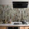 AULIGET 4-Piece Beige & Brown Slate Peel and Stick Backsplash