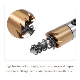 Kozelo 1 x Hole Saw - [13 mm] HSS (High-Speed Steel) 4341 Drill Hole Cutter for Stainless Steel, Aluminium, Metal, Wood, Plastic, Titanium-Coated, Triangular Shaft