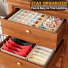 SpaceAid SpaceAid Underwear Drawer Organizer, 4 Pack Dresser Organizer Bins