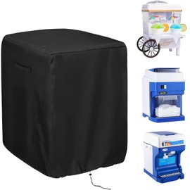 TwoPone Shaved Ice Machine Cover for VEVOR 110V Electric Ice Shaver Crushe,Waterproof Dustproof Snow Cone Maker Cover for Nostalgia Snow Cone Shaved Ice Machine-12''Lx15''W x17''H