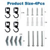 ONIKK Ceiling Hooks for Hanging Plants (4 PCS Black), Heavy