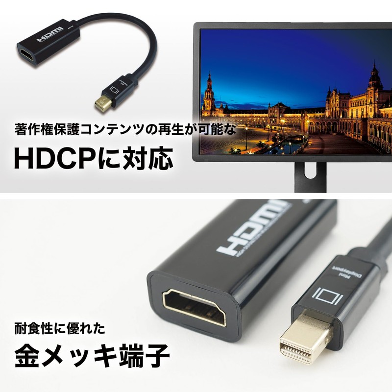 Horik Mini DisplayPort to HDMI Adapter 10cm Mini DisplayPort Male
