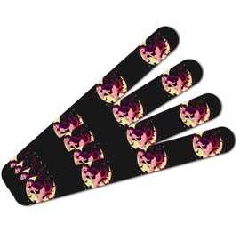 Vampire Girl and Bats Double-Sided Nail File Emery Board Set 4 Pack