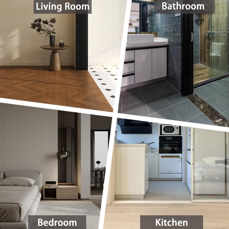 Lunghaa Aluminum Floor Transition Strip, Threshold Reducer for Doorway Ramp