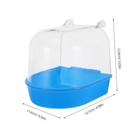 VILLFUL Parrot Portable Parakeet Bath Tub Easy-Clean Abs Material Cage Accessory for Small Birds