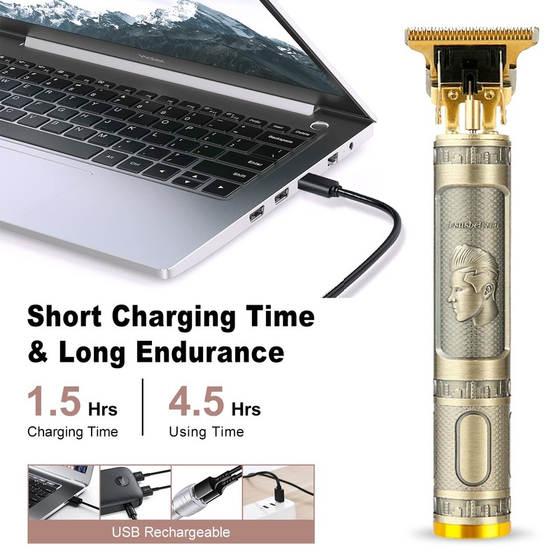 BTRICL Cordless Hair & Beard Trimmer with 4 Guide Combs,Rechargeable