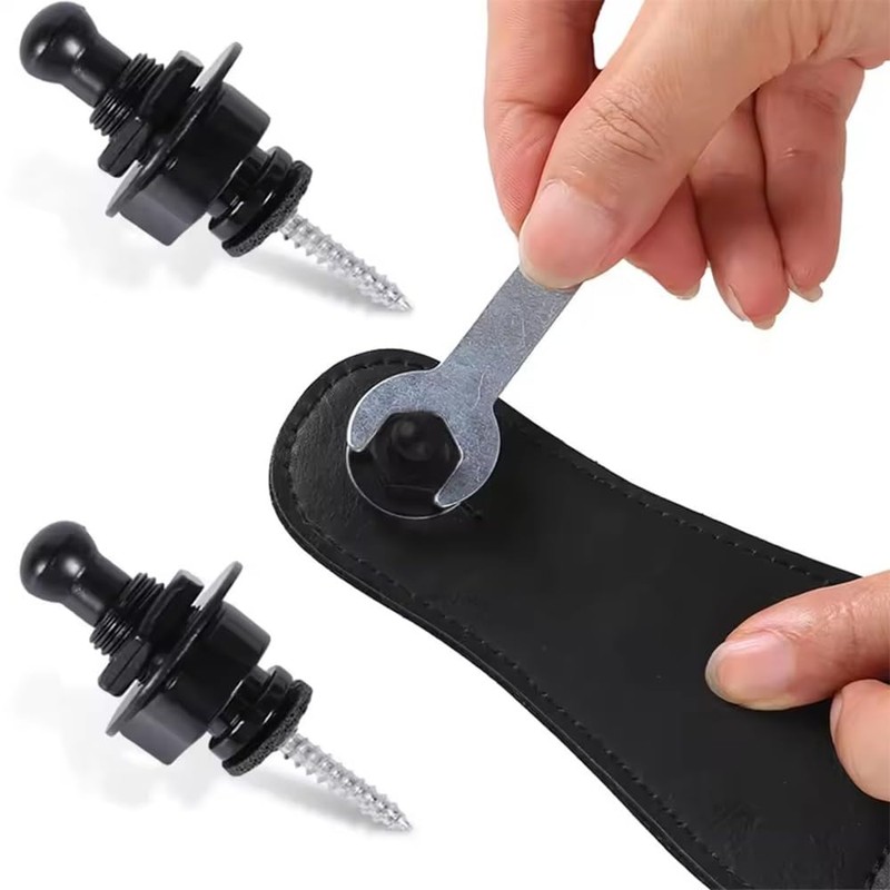 XIANFQNKJ Guitar Strap Lock, Set of 2, Strap Pin, Locking