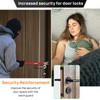 Catephe Door Latch Cover, 2 Pcs Door Latch Guard Plate,