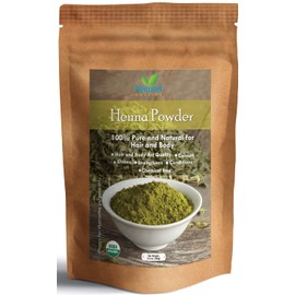 Naturel Anytime Organic Henna for Hair, Face & Body (100g) - 100% Pure Natural Chemical Free Hair Dye - PPD Free Certified Mehndi Henna Powder - Strengthening & Conditioning Herbal Hair Shine Powder