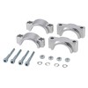 Set: CNC Klemmstücke für Schutzblech mit Schrauben, Silber eloxiert -