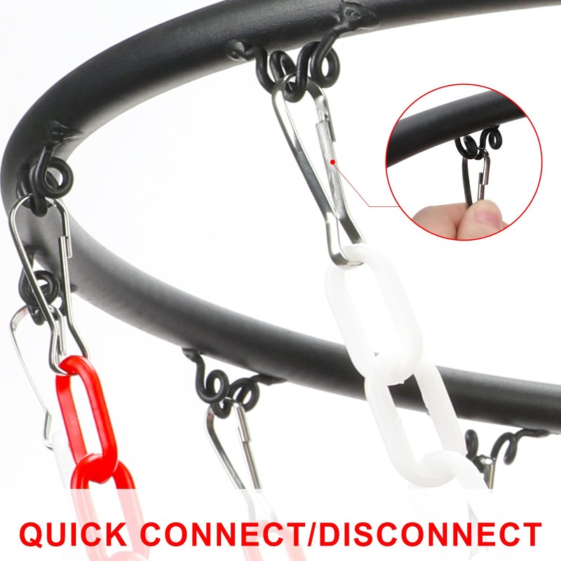 Yyiwhmy Basketball Net Replacement Heavy Duty,Resin Material, Anti-Rust Use Indoor