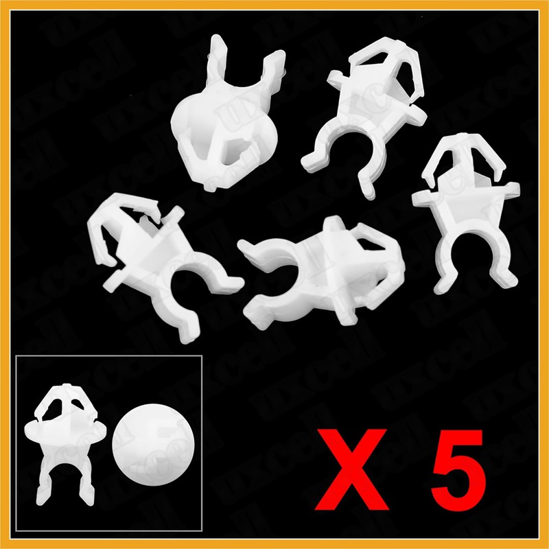 Partuto 5pcs Car White Hood Prop Rod Support Rivet Clips