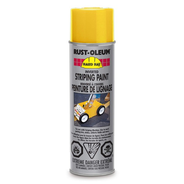 Rust-Oleum Professional Inverted Striping Paint in Yellow, 510g