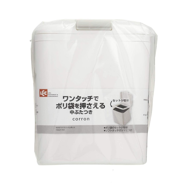 LEC B00212 Toilet Pot, White, 5.3 x 5.9 x 6.5