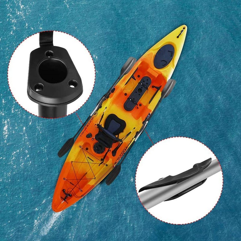 Techson Kayak Fishing Rod Holder, 2PCS Flush Mount Rod Holder