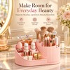 360° Rotating Makeup Organizer for Vanity – Multi-Compartment Cosmetic Storage