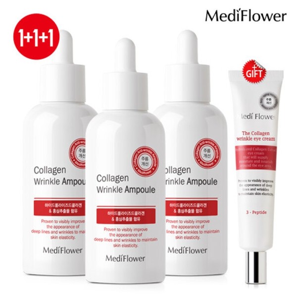  Mediflower Large Capacity Collagen Wrinkle Ampoule 100mlx3 + Eye