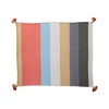 Creative Co-Op Woven Cotton Blend Throw with 8 Stripes and