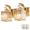 Modern Bathroom Vanity Light, 2-Light Gold Bathroom Lighting Fixtures Over
