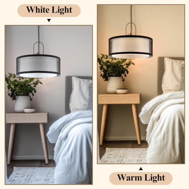 Weewooday 2 Pack 2 Tier Light Shade Ceiling 30cm Modern