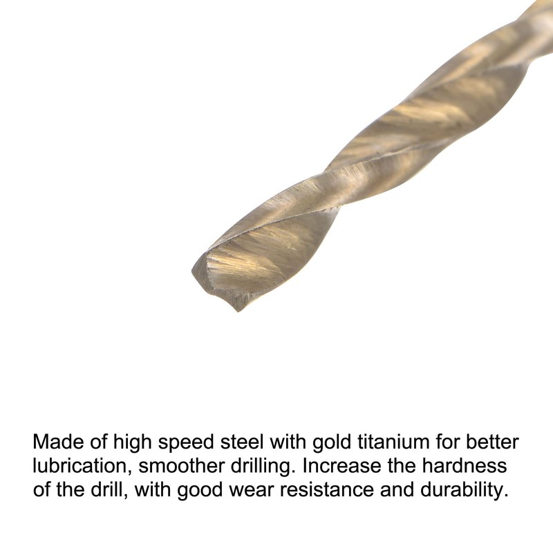 sourcing map 2 Pcs High Speed Steel Hex Shank Twist
