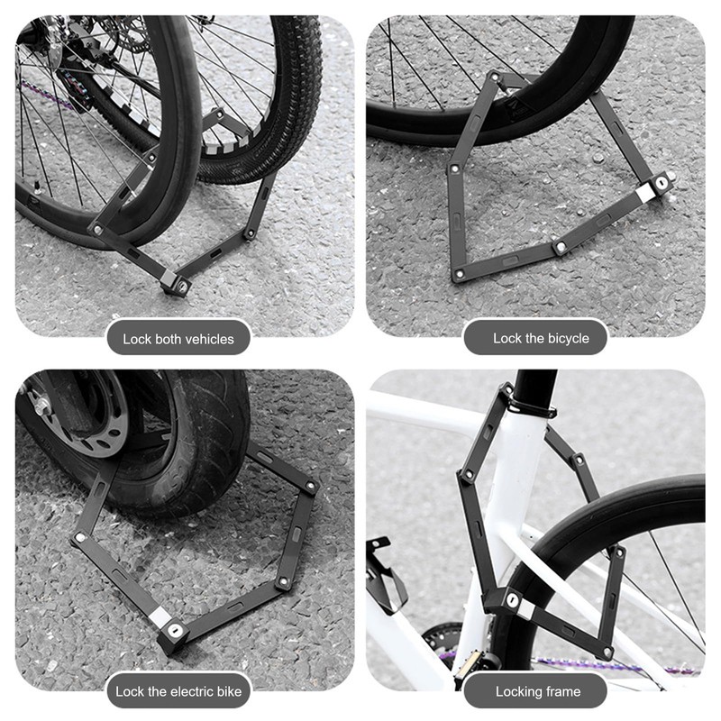 anneratteryer Folding Lock Bicycle with Keys Bicycle Lock High Security