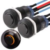 APIELE 12mm Momentary Push Button Switch Pre-Wired 150mm High Round