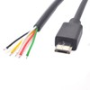 ELNONE 2PCS Short Micro USB 5 Wire Pigtail, 0.3M/1FT Micro