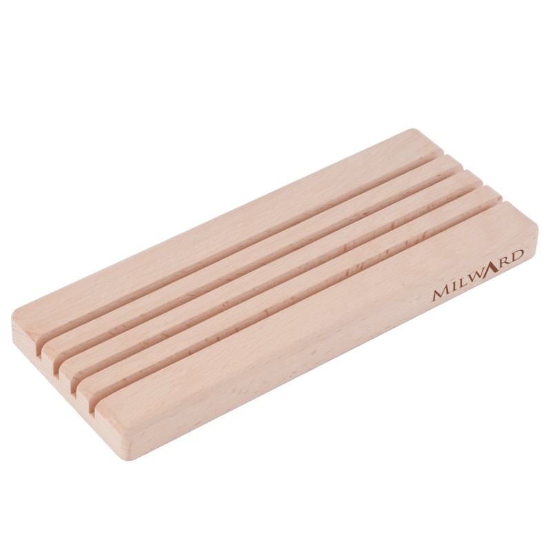 Milward 2159003 Ruler/Template Rack, Beech Wood, 25 x 10cm