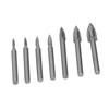7Pcs Engraving Drill Bit 6mm Shank High Speed Steel Carving