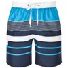 Mareno Men's Swimming Shorts with Modern Striped Pattern in Blue
