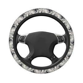 Skull Grunge Cool Steering Wheel Cover for Women Men Girls Car Accessories Decor Anti-Slip Neoprene Auto Steering Wheel Covers Protector Universal 15 Inch