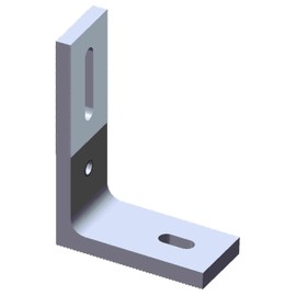 Tall Silver L Bracket Foot for Solar Panel PV Module Mounting Racking Installation