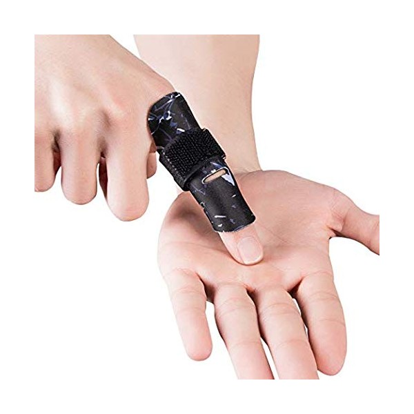 Kuangmi Finger Sleeve Support Protector Finger Splint Brace Pain Relief for Basketball Volleyball Baseball （XXL, Black