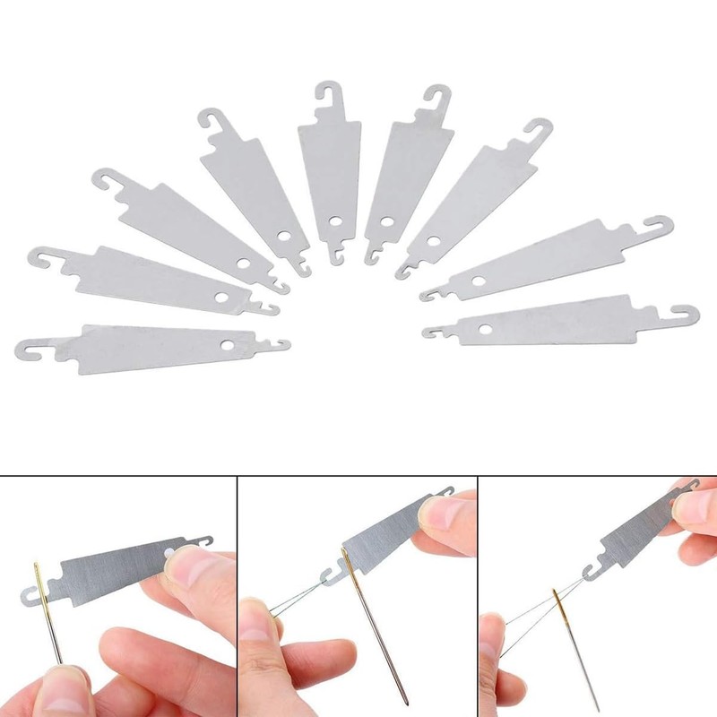 10Pcs Stainless Needle Threaders for Hand Sewing and Embroidery