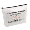 Outlander Inspired Gift Classy, Sassy and A Bit Sassenachy Zipper